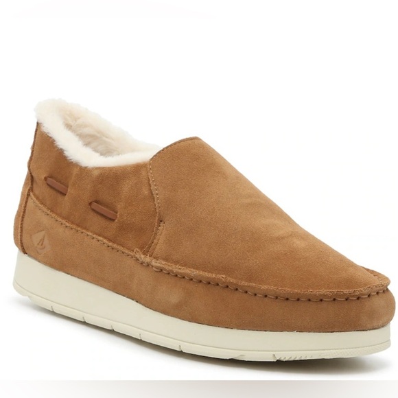 SPERRY Moc Sider Wr Suede Slip On Tan Size 10 NEW - Picture 12 of 13